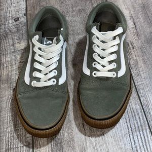 Green suede vans